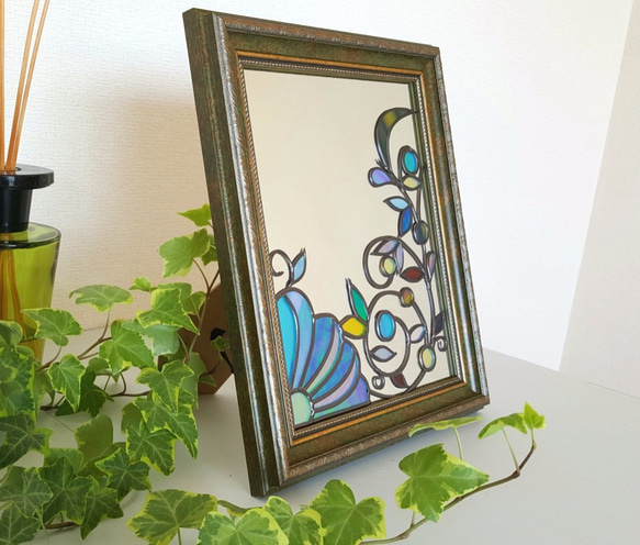 Framed mirror / desktop, wall hanging 『Winter Flower』 第2張的照片