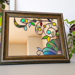 Framed mirror / desktop, wall hanging 『Winter Flower』 第3張的照片