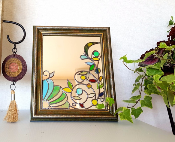 Framed mirror / desktop, wall hanging 『Winter Flower』 第4張的照片