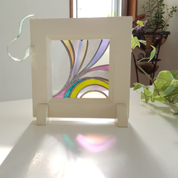Wood frame decorative shield "Spring breeze" 第4張的照片