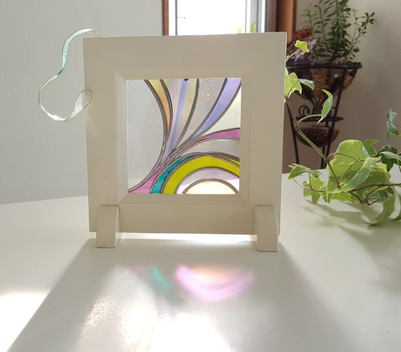 Wood frame decorative shield "Spring breeze" 第4張的照片