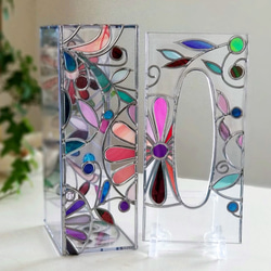 Order: Glass art Tissue case 　 Winter Banquet 第5張的照片