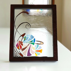 Wood frame + glass photo frame 2 piece set "With love" 第4張的照片