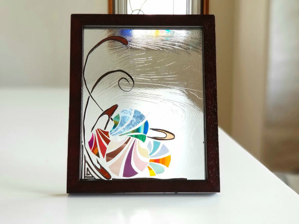 Wood frame + glass photo frame 2 piece set "With love" 第4張的照片