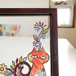 Wood frame + glass photo frame "Red Cats" 第3張的照片