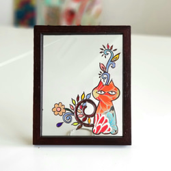 Wood frame + glass photo frame "Red Cats" 第6張的照片