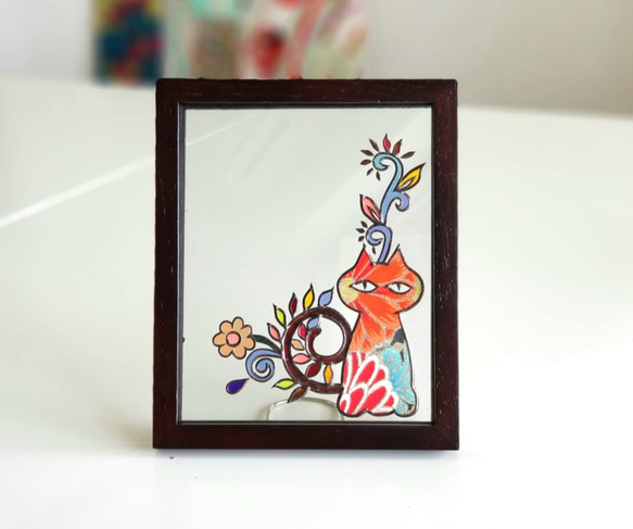 Wood frame + glass photo frame "Red Cats" 第6張的照片