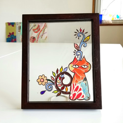 Wood frame + glass photo frame "Red Cats" 第7張的照片