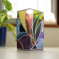 Glass Vase Rectangle “Tinker Bell Forest” 第2張的照片