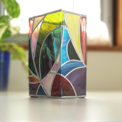 Glass Vase Rectangle “Tinker Bell Forest” 第4張的照片