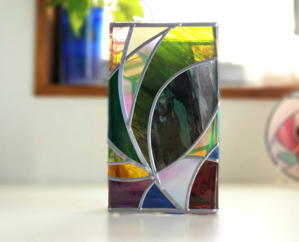 スクエアガラス花瓶『ティンカーベルの森』 5枚目の画像