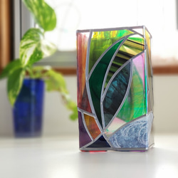 Glass Vase Rectangle “Tinker Bell Forest” 第6張的照片