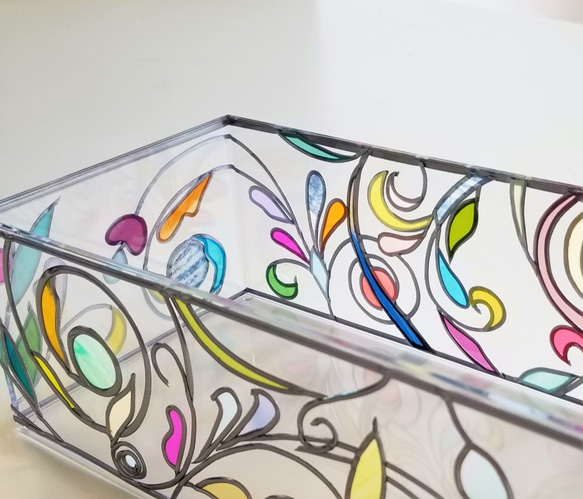 Glass art Tissue case 　『pring Banquet２』 第4張的照片