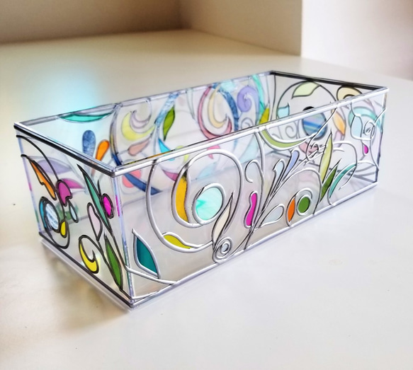 Glass art Tissue case 　『pring Banquet２』 第6張的照片