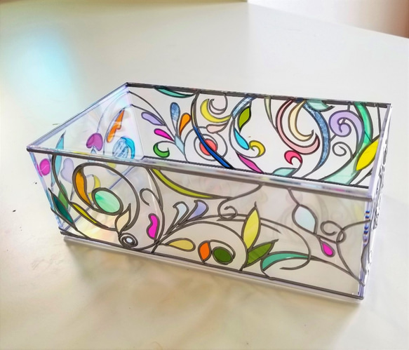 Glass art Tissue case 　『pring Banquet２』 第8張的照片