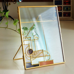 Antique style gold photo frame "Art Deco" 第5張的照片