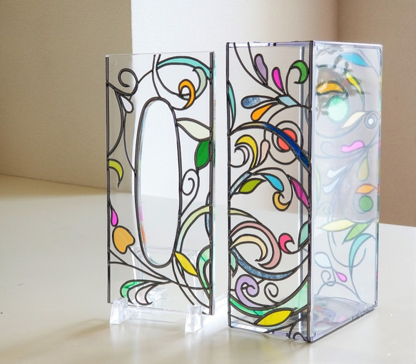Glass art Tissue case 　『pring Banquet２』 第3張的照片