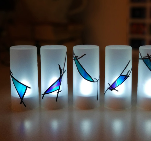 Set of 12 rechargeable LED candles “Ryukyu Blue 1 第2張的照片