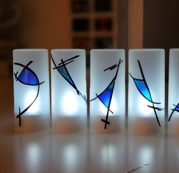 Set of 12 rechargeable LED candles “Ryukyu Blue ２ 第7張的照片