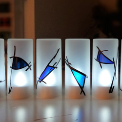 Set of 12 rechargeable LED candles “Ryukyu Blue ２ 第8張的照片