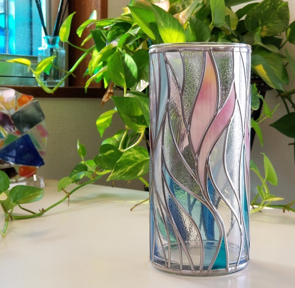 受注:『光明』GlassArt☆ガラス丸型花瓶 11枚目の画像