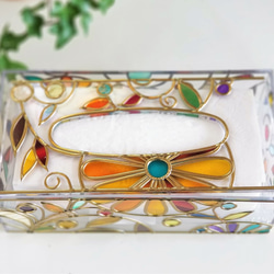 Glass art Tissue case 　 Summer Banquet Gold 第10張的照片