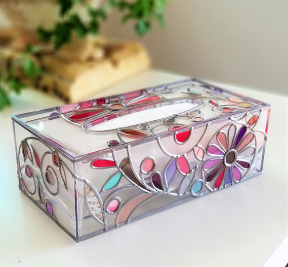 Glass art Tissue case 　『Love』 第7張的照片