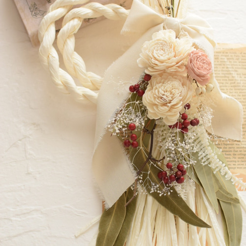 2wayしめ縄 しめなわ しめ縄飾り ナチュラル 2025 2way しめ縄飾り