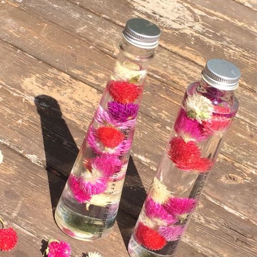 No.165 ハーバリウム ひまわり 紅花 No.165 ハーバリウムひまわり紅花