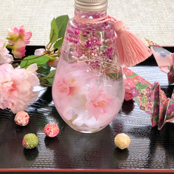 【母の日・ギフト】ハーバリウムドロップ～桃花·桜花～ 5枚目の画像