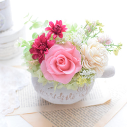 p♡ ミモザのフラワーアレンジメント2点 p♡ ミモザのフラワーアレンジメント2点