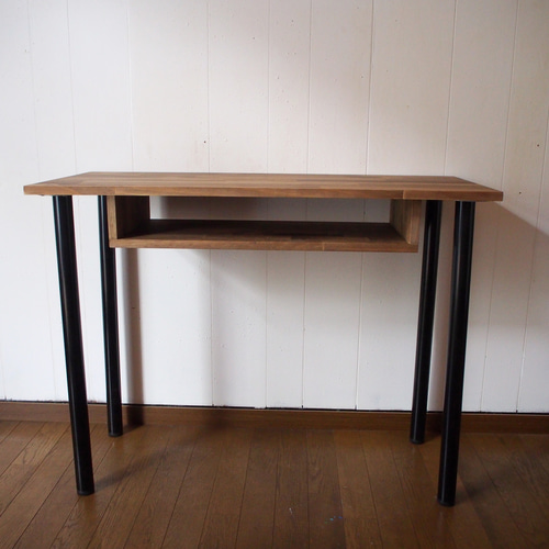 USBコンセント】65.Work Desk 棚付き 90×40 組立工具不要