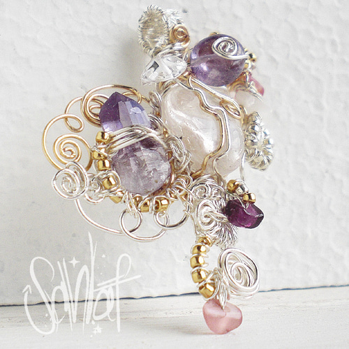 ＊やっちゃん様お取置き＊ミルキークォーツ　薔薇　マダガスカル産パープルローズ やっちゃん様お取置き＊ミルキークォーツ 薔薇 マダガスカル産