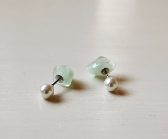 Ore【mint green】チタンピアス 3枚目の画像