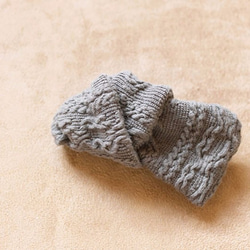 ミニバレッタ：knit【グレー】 1枚目の画像