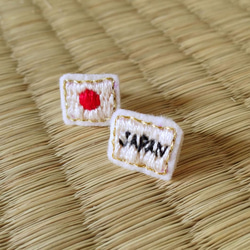 JAPAN【刺繍ピアス】 1枚目の画像