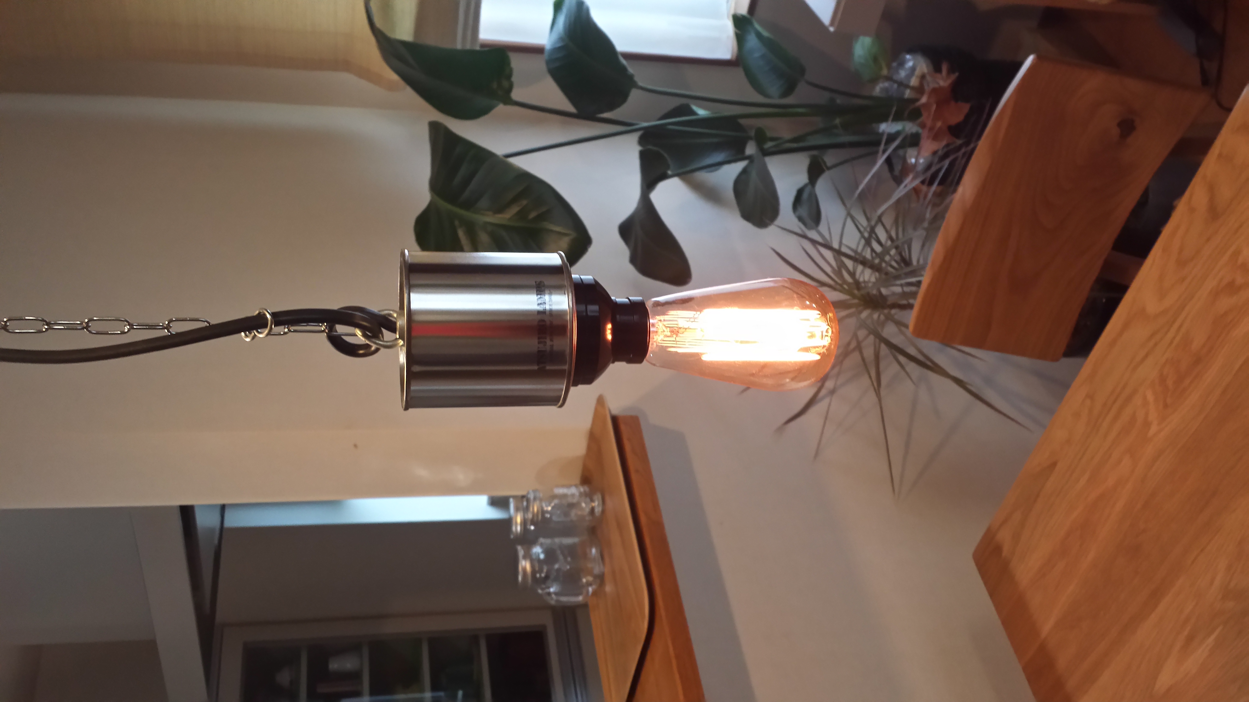 電気屋さんがつくるシンプルでインダストリアルなペンダントライト＃２(クロームver)【受注生産】