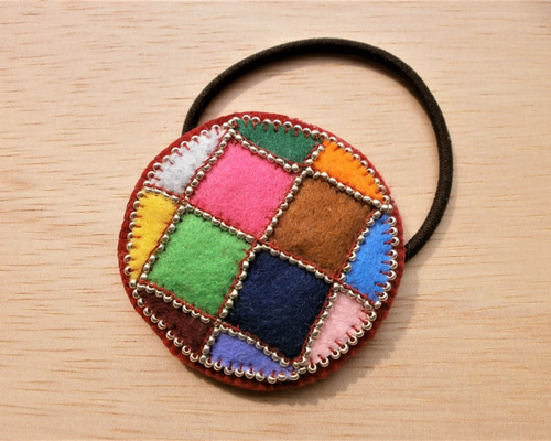 A-460  パッチワークのヘアゴム d4957a2152c12b78e38b67be126bcd