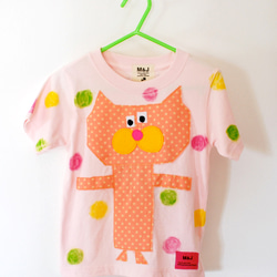 tonton crayon cat pink_ size 80-110 第1張的照片