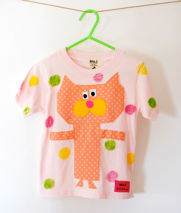 tonton crayon cat pink_ size 80-110 第1張的照片