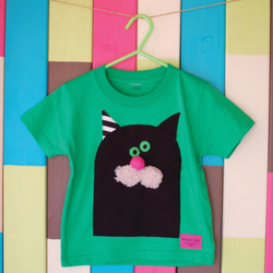 Black CAT Tshirt_size80-110 第1張的照片