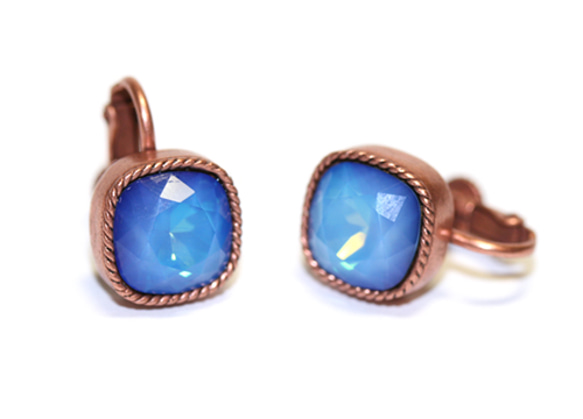 エルコブレ　blue shell／ブルーシェル　大人の輝き・銅色の耳飾り 2枚目の画像