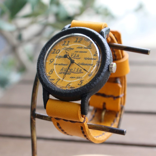 手作り腕時計【金属アレルギー対応】Via Aurelia(ストーンケース