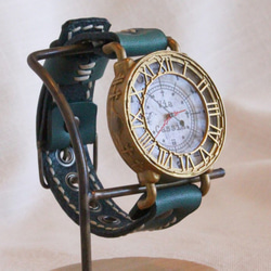 手工手錶 Via Cassia（古董錶殼灰色錶盤和綠色） 第2張的照片