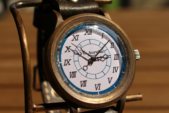 手作り腕時計　Via Aurelia(Blue&Chocolate) 2枚目の画像
