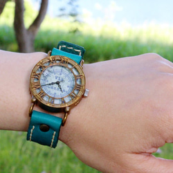 手工手錶 Via Cassia (M)（古董錶殼 藍色錶盤 &amp; 藍色） 第6張的照片