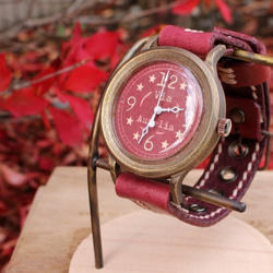 手作り腕時計　Via Aurelia(フルRed☆&Red) 1枚目の画像