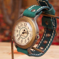 手作り腕時計　Via Latina(レトロGreen & Green) 1枚目の画像