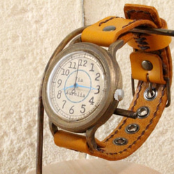 手工腕錶 Via Aurelia（復古藍&amp;棕） 第1張的照片