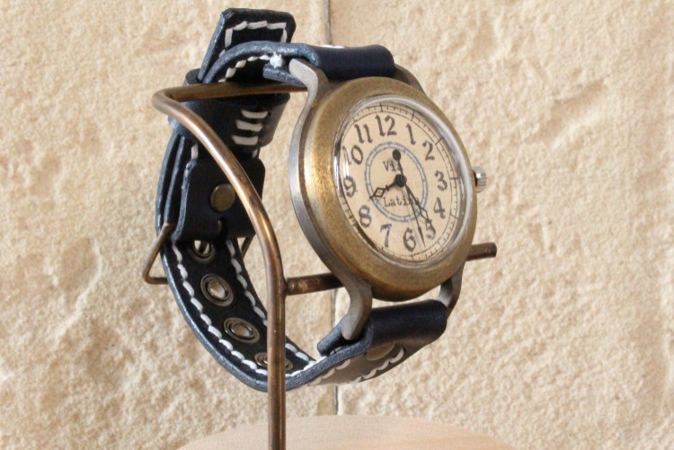 手作り腕時計　Via Latina(レトロBlue & Navy Blue)